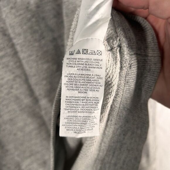 J. Crew Sweater Men's Medium Grey Crew Neck Long Sleeve Cotton Blend Pullover - Picture 7 of 10